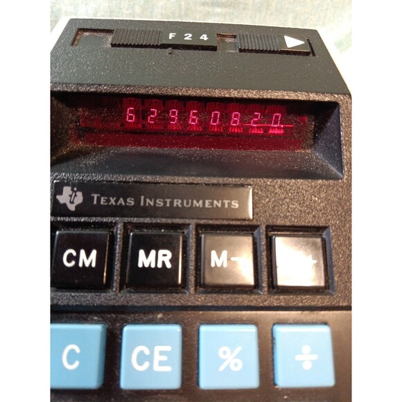 Vintage RED LED Texas Instruments TI-2550 MEMORY CALCULATOR  TESTED WORKS - Picture 2 of 4